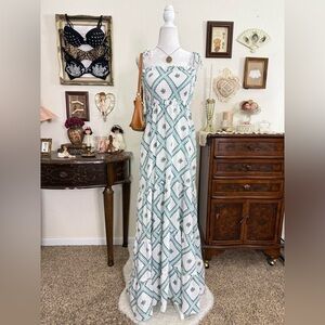 modern boho girly grunge floral tiered maxi dress